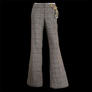 Rare Juicy Couture woman wool Plaid Flare Pants